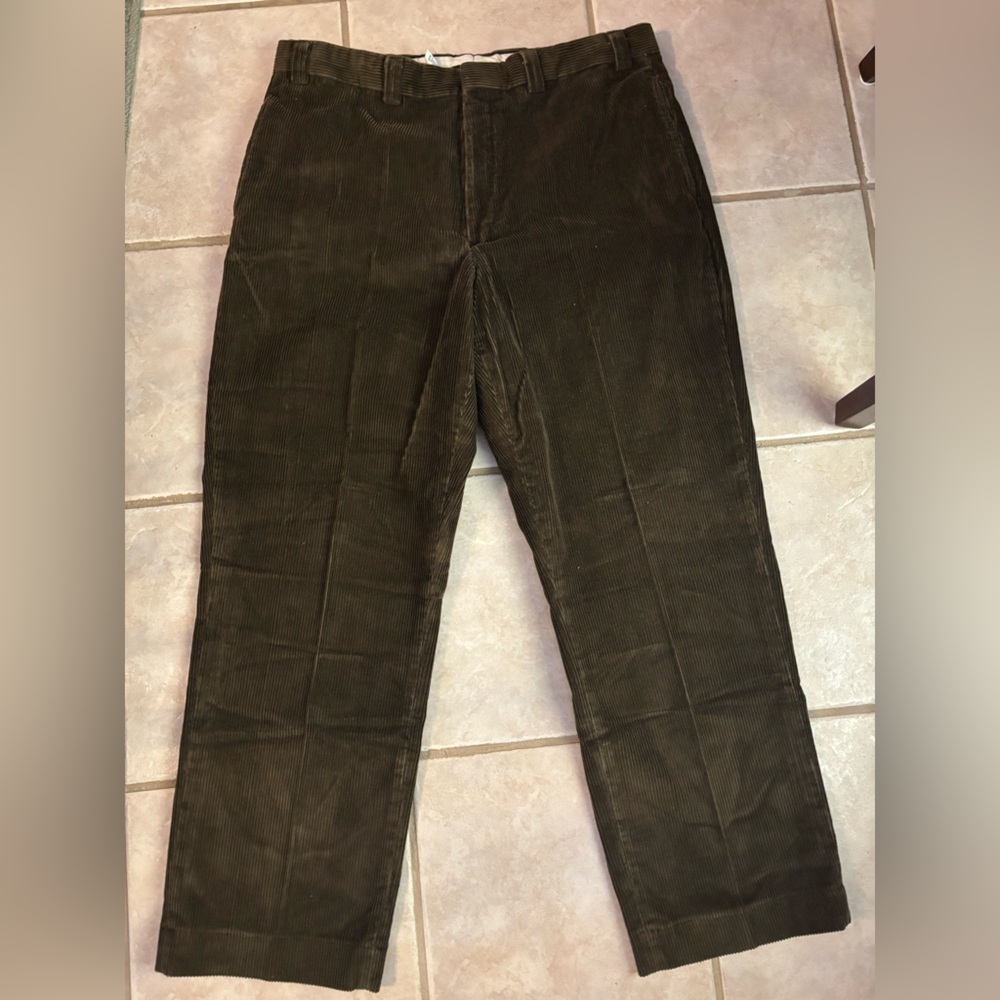 L.L. Bean Olive Corduroy Pants